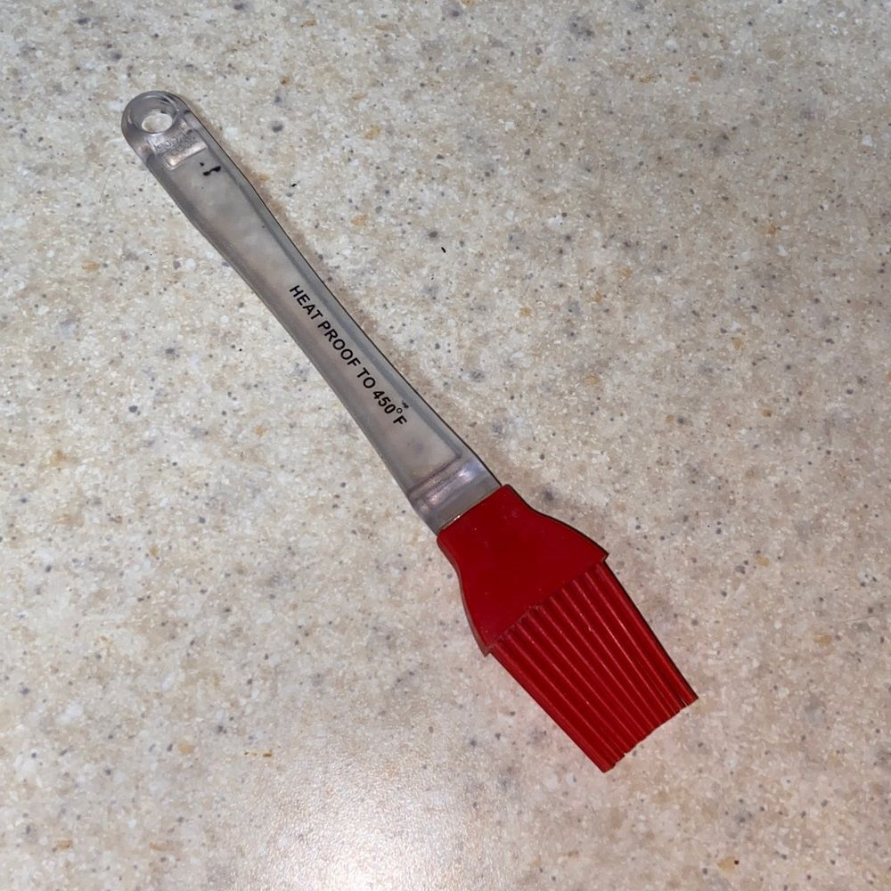10/$50 Heat-Resistant Red Silicone Basting Brush 8.5”